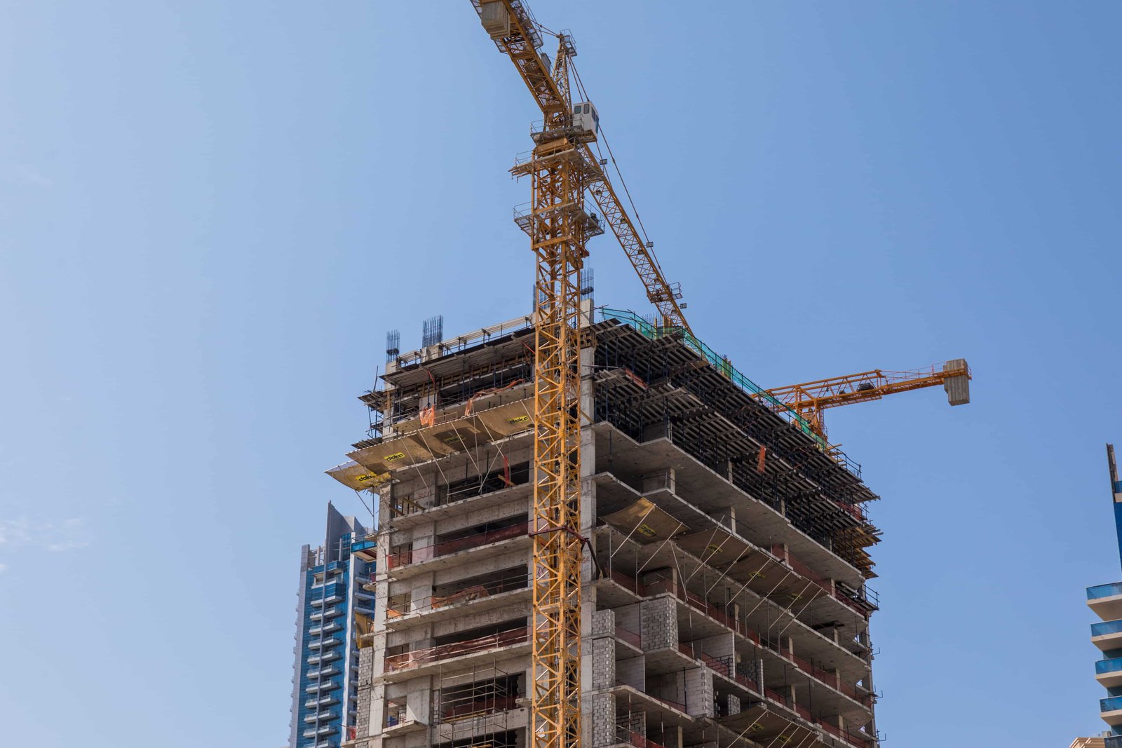 Construction work underway on site
